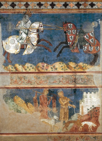 Tournament and Hunting Scenes, 1289. Artist: Azzo di Masetto (active ca 1280s)