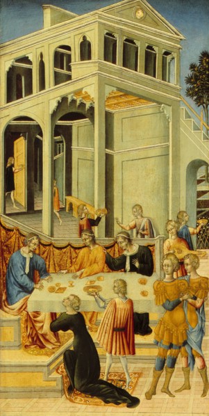 Salome Asking Herod for the Head of Saint John the Baptist, 1455-1460. Artist: Giovanni di Paolo (ca 1403-1482)