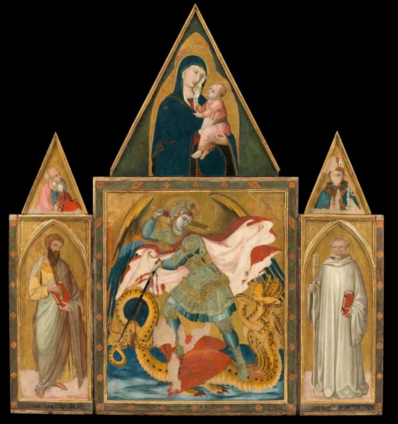 Rofeno Abbey Poliptych, 1330-1335. Artist: Lorenzetti, Ambrogio (ca 1290-ca 1348)