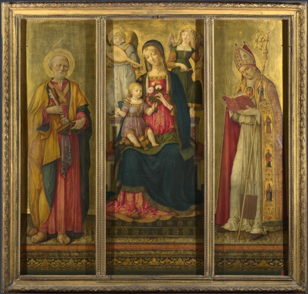 Virgin and Child with Saints Peter and Nicholas, 1479. Artist: Benvenuto di Giovanni (ca. 1436-1518)
