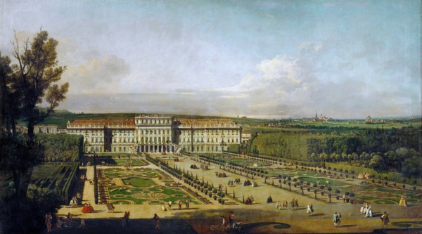 Schönbrunn Palace viewed from the gardens, Between 1758 and 1761. Artist: Bellotto, Bernardo (1720-1780)