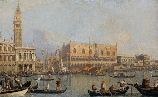 View of the Doge's Palace in Venice, before 1755. Artist: Canaletto (1697-1768)