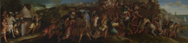 The Attack on Cartagena, after 1566. Artist: Licinio, Giulio (1527-1591)