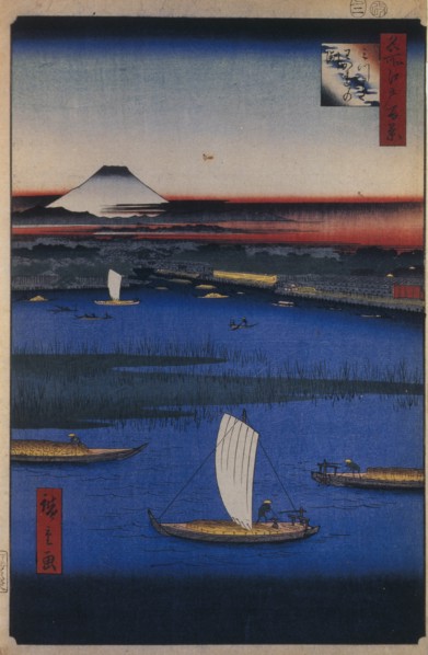 Mitsumata Wakarenofuchi (One Hundred Famous Views of Edo), 1856-1858. Artist: Hiroshige, Utagawa (1797-1858)