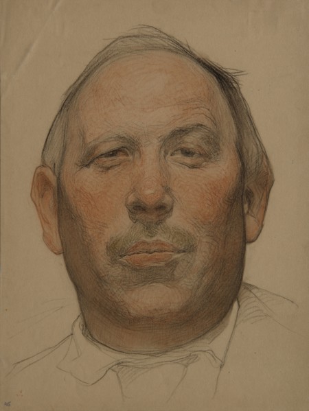 Portrait of Demyan Bedny (1883-1945), 1920s. Artist: Andreev, Nikolai Andreevich (1873-1932)