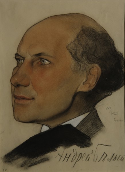 Portrait of the Poet Andrei Bely (1880-1934), 1922. Artist: Andreev, Nikolai Andreevich (1873-1932)