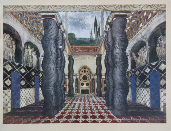 Stage design for the play The Martyrdom of St. Sebastian by Gabriele D'Annuzio, 1922. Artist: Bakst, Léon (1866-1924)