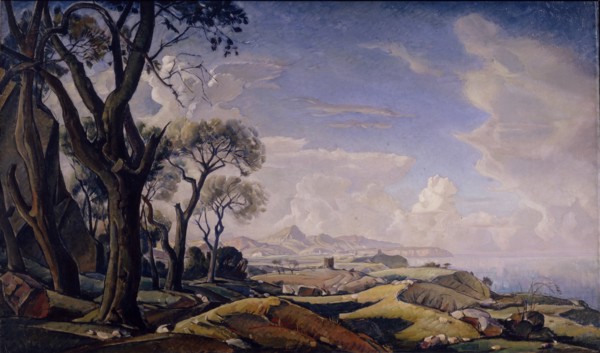 Landscape with trees, 1927. Artist: Bogayevsky, Konstantin Fyodorovich (1872-1943)