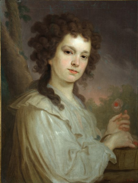 Portrait of Olga Kuzminichna Filippova (1772-1829), 1790. Artist: Borovikovsky, Vladimir Lukich (1757-1825)