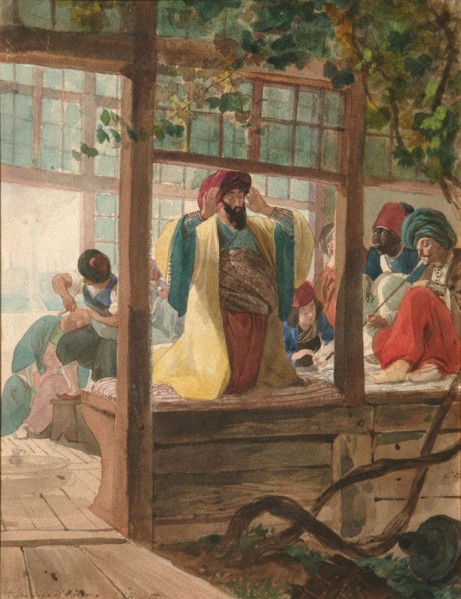 A Barber Shop, ca. 1849. Artist: Briullov, Karl Pavlovich (1799-1852)