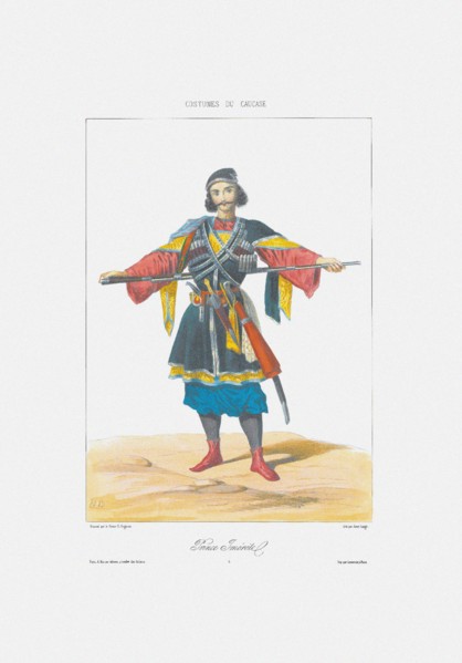 Prince of Imereti (From: Scenes, paysages, meurs et costumes du Caucase), 1840. Artist: Gagarin, Grigori Grigorievich (1810-1893)