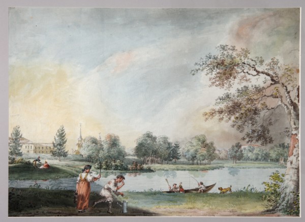 The Ponds before the Urban Estate of Count Alexei Kirillovich Razumovsky in Moscow, Early 1800s. Artist: Ivanov, Ivan Alexeyevich (1779-1848)