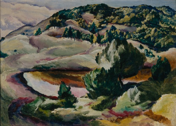 Korolkovskiye Dachas. Pond in the Hills, 1918. Artist: Kravchenko, Alexei Ilyich (1889-1940)