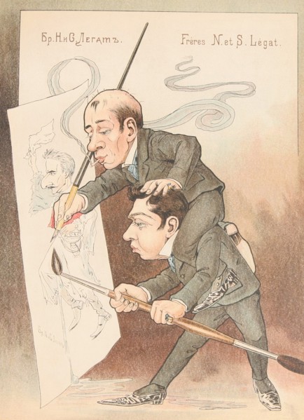 Self Caricature (From: Russian Ballet in Caricatures), 1902-1905. Artist: Legat, Nikolai Gustavovich (1869-1937)