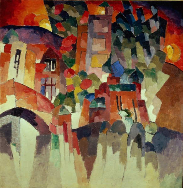 Kislovodsk Landscape (Landscape with Gates), 1913. Artist: Lentulov, Aristarkh Vasilyevich (1882-1943)