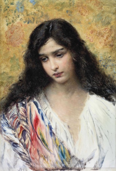 Russian Beauty, 1900s. Artist: Makovsky, Konstantin Yegorovich (1839-1915)