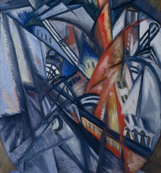 Fire in the City, 1913. Artist: Rozanova, Olga Vladimirovna (1886-1918)