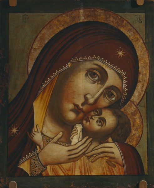 Our Lady of Korsun (Korsunskaya), 17th century. Artist: Russian icon
