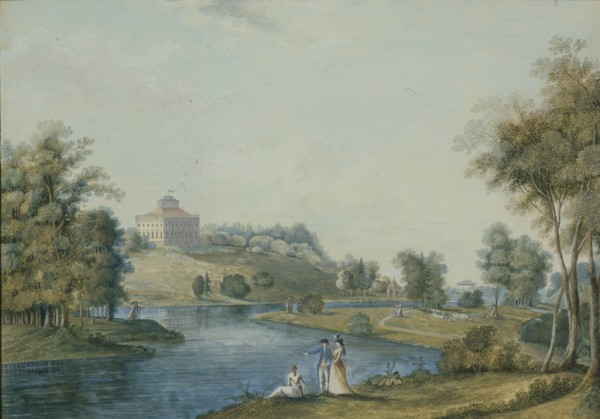 View of the country estate Sivoritsy, before 1792. Artist: Shchedrin, Semyon Fyodorovich (1745-1804)