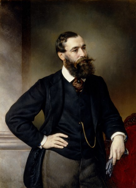 Portrait of the jurist and political philosopher Boris Nikolayevich Chicherin, End of 19th cen.. Artist: Sherwood, Vladimir Osipovich (1832-1897)