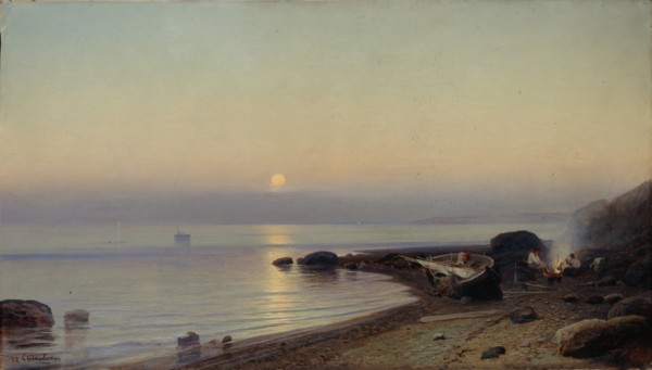 On the seashore, 1882. Artist: Sudkovsky, Rufim Gavrilovich (1850-1885)