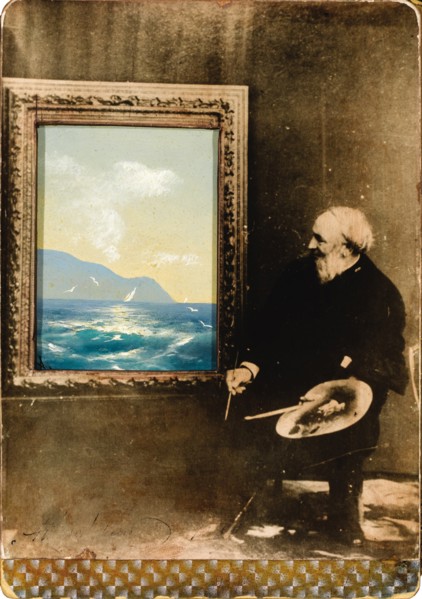 Portrait of the artist Ivan Aivazovsky (1817-1900), 1889. Artist: Anonymous