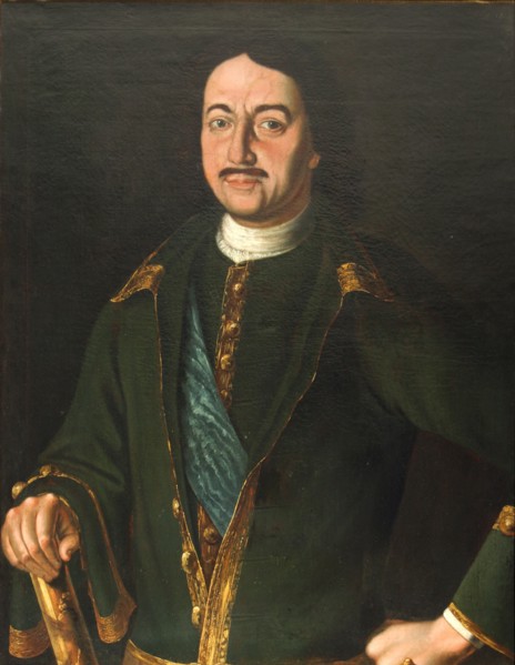 Portrait of Emperor Peter I the Great (1672-1725), 1758. Artist: Antropov, Alexei Petrovich (1716-1795)