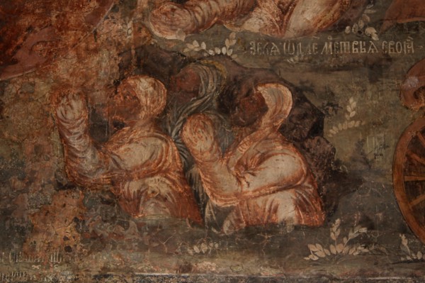 Fresco in the Cathedral of Our Lady of the Sign, Novgorod, Early 18th cen.. Artist: Bakhmatov, Ivan Yakovlevich (active Early 18th cen.)