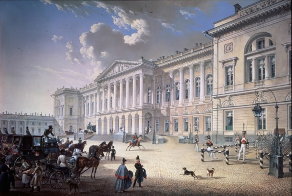 The Old Michael Palace in Saint Petersburg, 1832. Artist: Beggrov, Karl Petrovich (1799-1875)