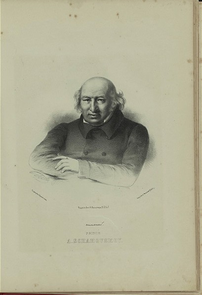 Portrait of the author Prince Alexander Shakhovskoi (1777-1846), 1860s. Artist: Borel, Pyotr Fyodorovich (1829-1898)