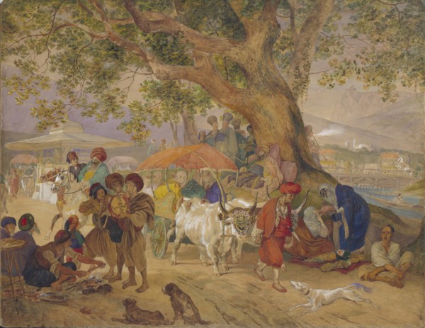 Sweet Water Springs near Constantinople, 1849. Artist: Briullov, Karl Pavlovich (1799-1852)