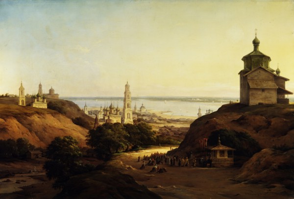 View of Yuryev-Povolzhsky, 1851. Artist: Chernetsov, Nikanor Grigoryevich (1805-1879)