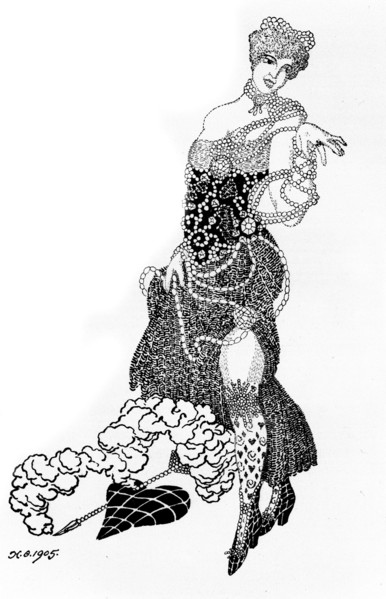 La Folichonette Illustration for the journal Vesy (The Scales), 1905. Artist: Feofilaktov, Nikolai Petrovich (1878-1941)