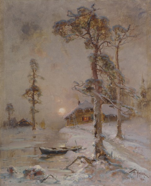 Winter Sunset, 1900. Artist: Klever, Juli Julievich (Julius), von (1850-1924)