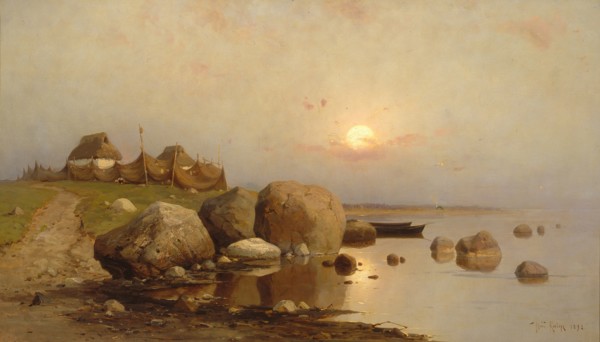 A fishing village, 1892. Artist: Klever, Juli Julievich (Julius), von (1850-1924)