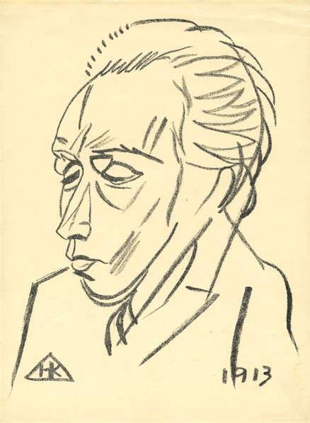 Portrait of the Poet Velimir Khlebnikov (1885-1922), 1913. Artist: Kulbin, Nikolai Ivanovich (1868-1917)