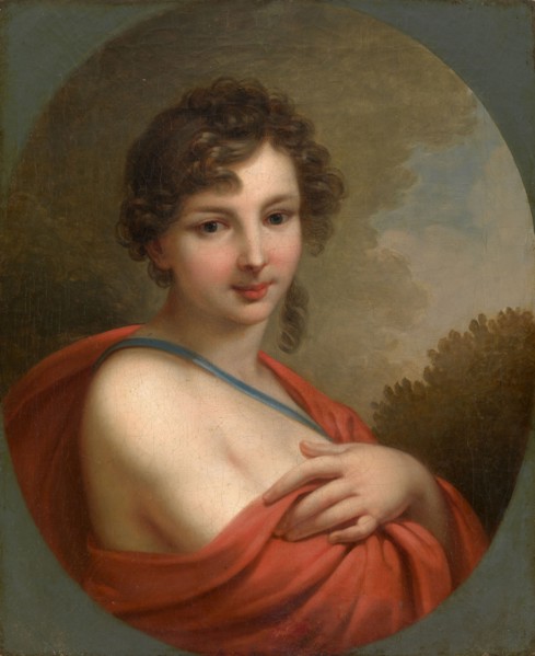 Portrait of Yelena Naryshkina (1785?1855), 1800. Artist: Lampi, Johann-Baptist von, the Elder (1751-1830)