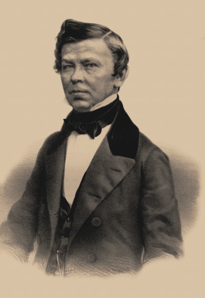 Portrait of the poet Vladimir Grigoryevich Benediktov (1807-1873), 1870. Artist: Lushev, Andrey Mikhaylovich (1822-?)
