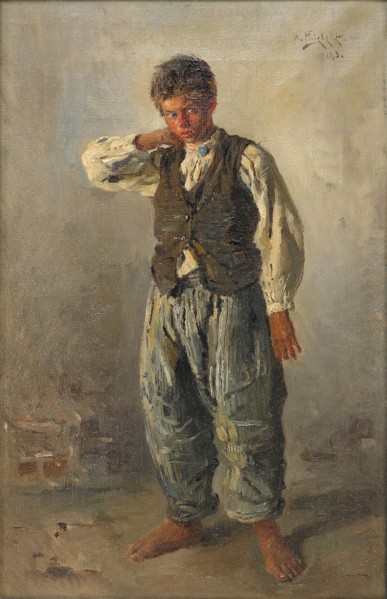 The Young Urchin, 1883. Artist: Makovsky, Vladimir Yegorovich (1846-1920)
