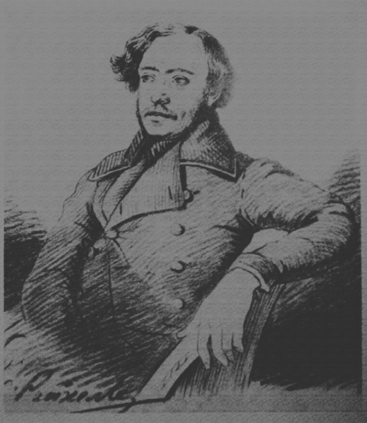 Nikolay Platonovich Ogarev (1813-1877), c. 1840. Artist: Reichel, Karl (1788-1857)
