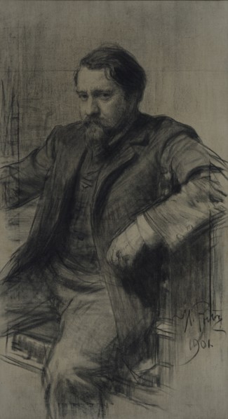 Portrait of the painter Valentin Alexandrovich Serov (1865-1911), 1901. Artist: Repin, Ilya Yefimovich (1844-1930)