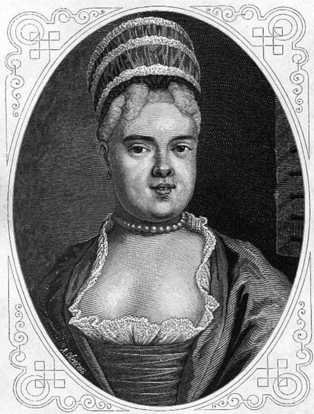 Portrait of Natalia Fyodorovna Lopukhina (1699-1763), c. 1880. Artist: Seryakov, Lavrenty Avksentyevich (1824-1881)
