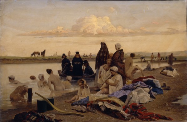 Monks. Wrongly stranded, 1870s. Artist: Solovyev, Lev Grigoryevich (1837-1919)