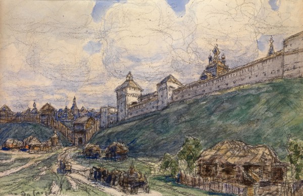 Serpukhov in the 17th Century. Artist: Vasnetsov, Appolinari Mikhaylovich (1856-1933)