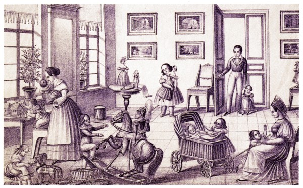 Children's Room, Early 19th cen.. Artist: Vdovichev, P. (active First Half of 19th cen.)