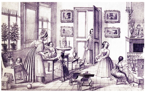 Children's Room, Early 19th cen.. Artist: Vdovichev, P. (active First Half of 19th cen.)