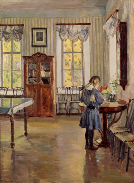 In a house, 1913. Artist: Vinogradov, Sergei Arsenyevich (1869-1938)