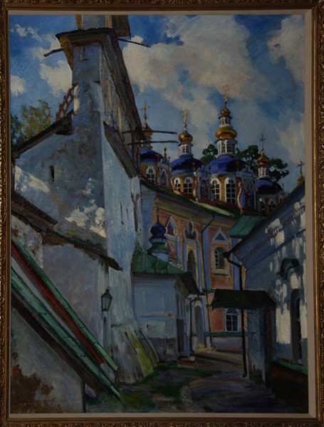 View of the Pskovo-Pechersky Monastery, 1928. Artist: Vinogradov, Sergei Arsenyevich (1869-1938)