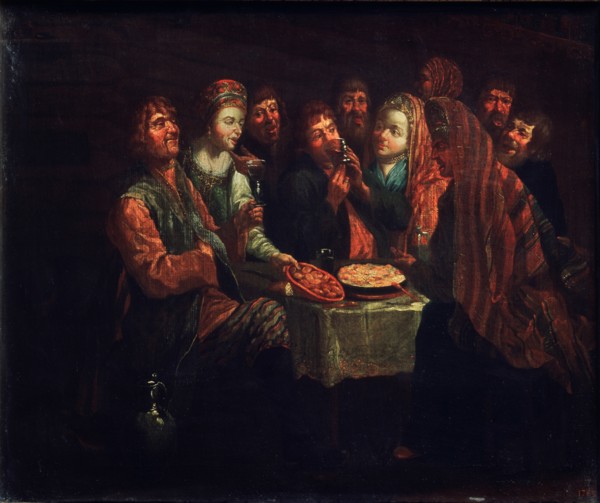 Peasant Feast. Artist: Vishnekov, Al. (First Half of 18th cen.)