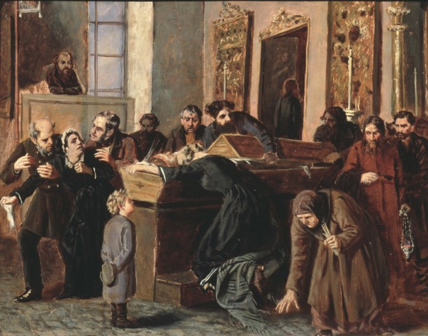 A farewell to the Dead, 1878. Artist: Volkov, Iosif Petrovich (1854-after 1897)